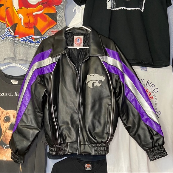 Other - Kansas State Wildcats Zip Faux Leather Jacket M